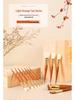 AINUOQI Light Orange Tea Makeup Brushes: F103 Blush, F202 Nose Shadow, F106 Concealer, Animal Hair.