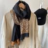 2026 Fashion Women Leopard Floral Fringe Viscose Shawl Scarf Lady High Quality Print Soft Pashmina Stole Muslim Hijab 180*90Cm