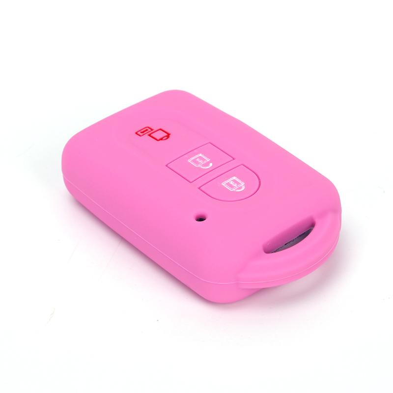 

Силіконовий чохол для ключів автомобіля Shell для Nissan Duke Juke Micra Qashqai X-Trail T31 Navara Tiida Pathfinder рожевий
