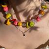 Colorful Beaded Fruit Necklace Bohemian Fruit Charms Necklaces Fashion 3D Fruit Choker  Jewelry