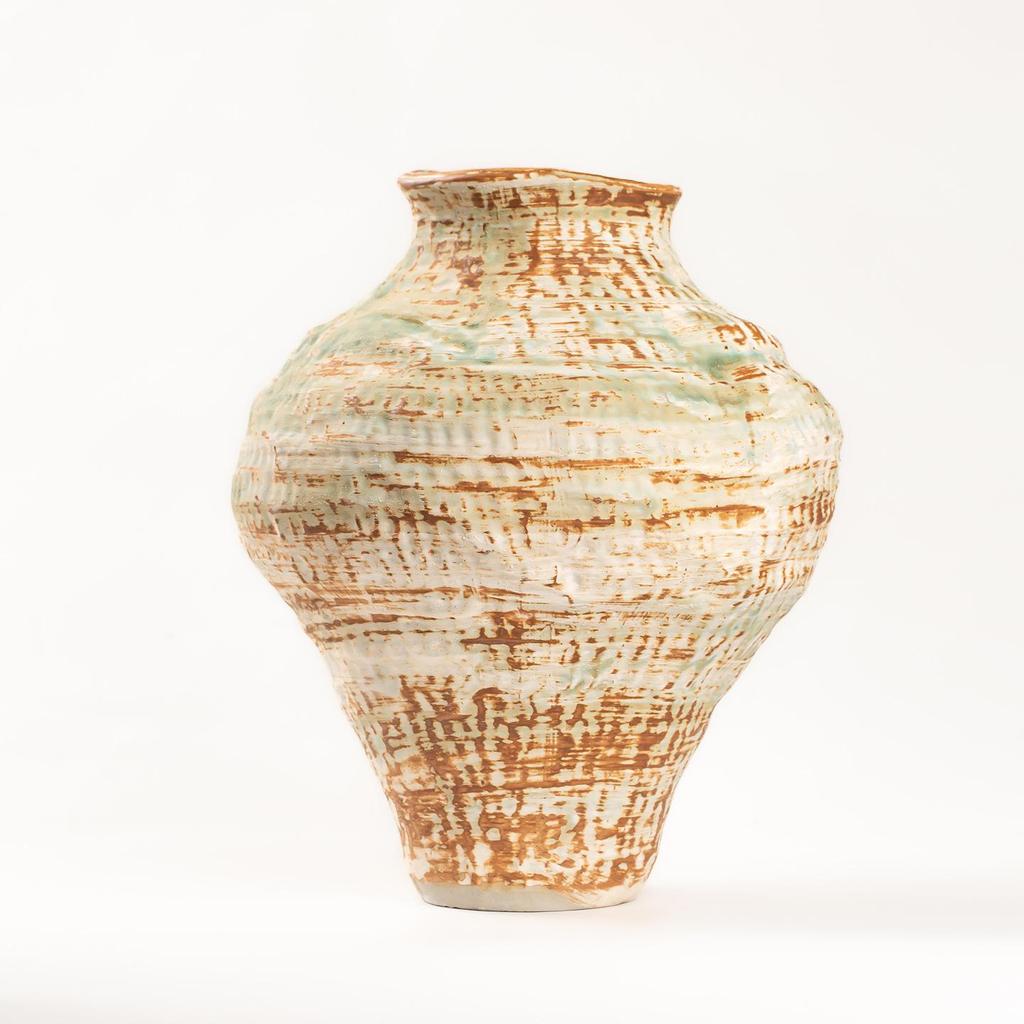 Wabi-Sabi Retro Ceramic Vase for Living Room or Tea Room – Vintage Chinese Style Flower Arrangement Ornament