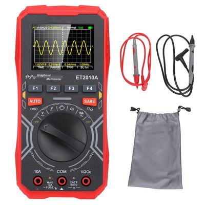 Multímetro Osciloscopio Portátil Sueño Automático Ancho de Banda 1MHz Tasa de Muestreo 2.5Msps 2.4in 2 en 1 Mini