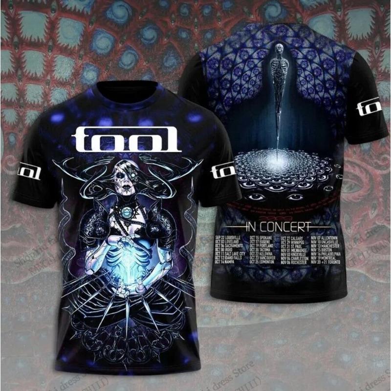 

T-shirt 2026 New Rock Band Tool Tour 3D Print Tshirt Men Women Fashion Hip Hop Short Sleeve Tshirt Kids Tops Tees Mens Clothing 6XL