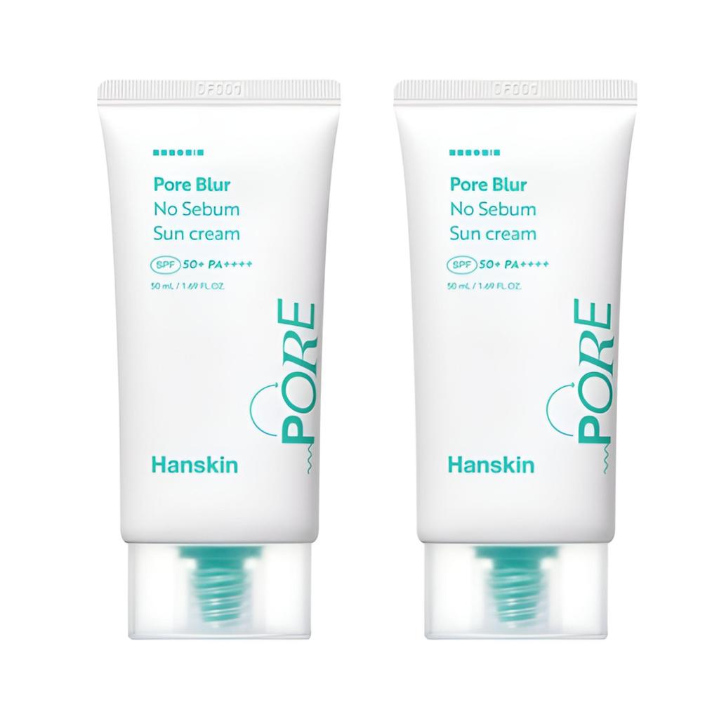 Hanskin Pore Blur No-Sebum Sunscreen SPF50+ PA++++ Duo Set (50ml × 2)