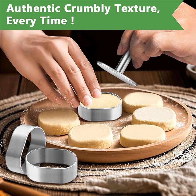 Ανοξείδωτο Πιεστήριο Pulburon Με Ωθητήρα Εργαλεία Διακόσμησης Τούρτας DIY Δαχτυλίδι Φόρμας Μους Τούρτας Δαχτυλίδια Μαγειρικής Εργαλεία Ψησίματος