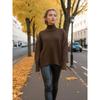 Fashion Women's New Loose High Collar Autumn and Winter Sweater Loose Fitting High Neck Sweater