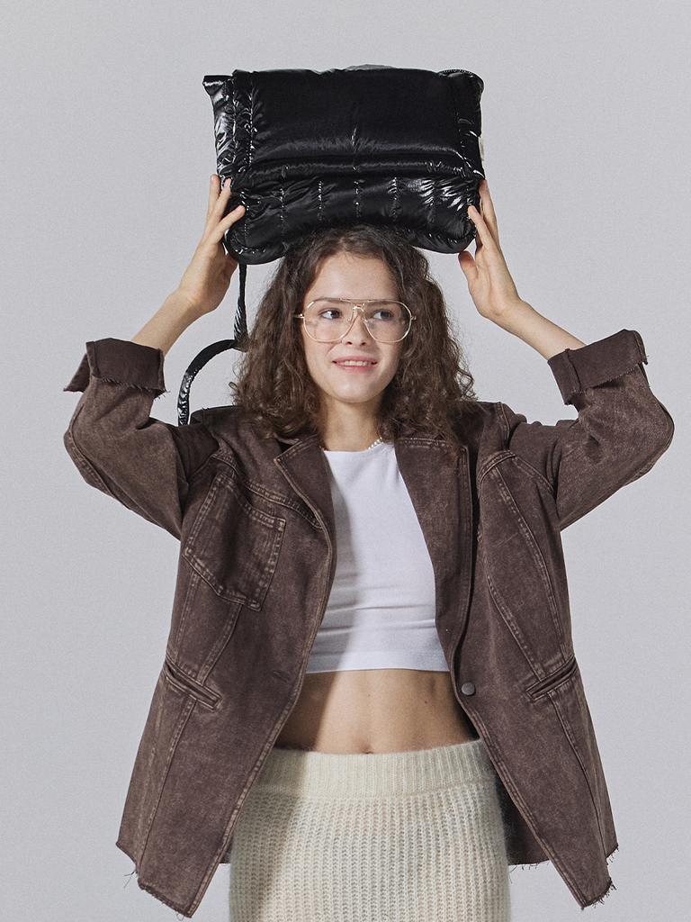 Maison Creme Canele Padding Bag_ L Size_Black
