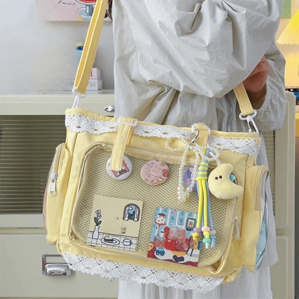 DIY Lace Itabag Large Capacity Tote Bag Y2k Anime Shoulder Bag  Parties