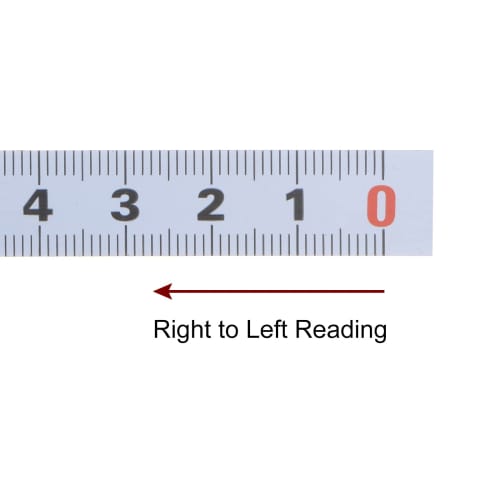 uxcell White Carbon Steel Adhesive Tape Measure with Straight Track Tape, Flat Ruler, 100cm Metric, Right To Left Reading