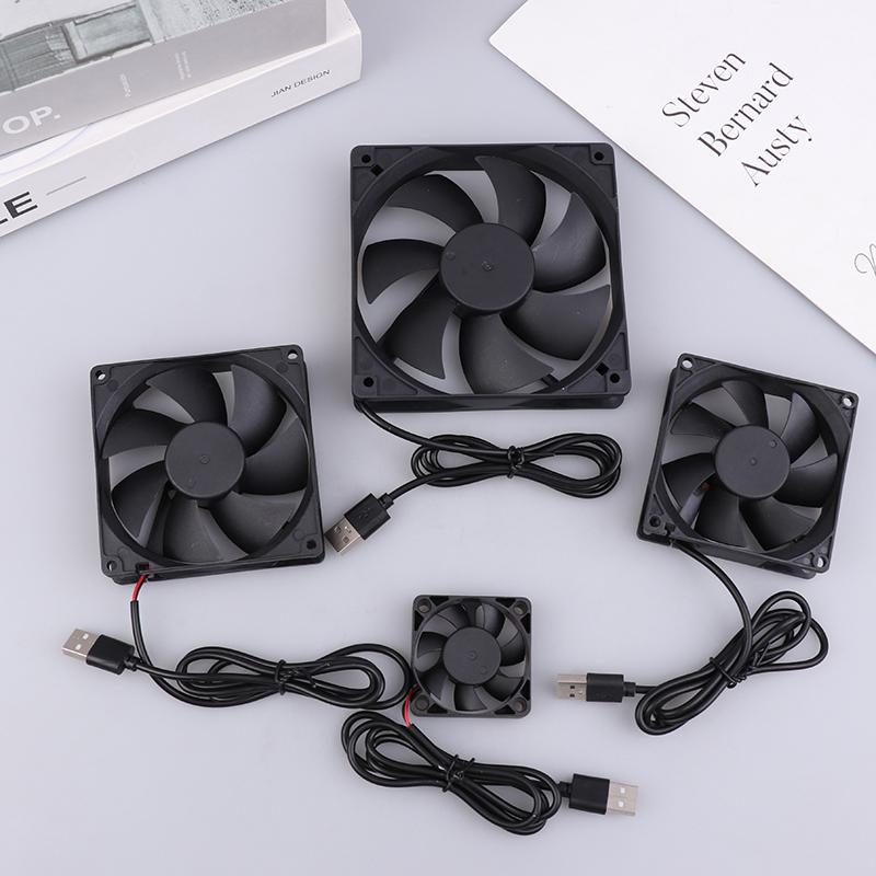 5V Børsteløs Kjølevifte USB Ruter Vifte Datakabinett TV-boks Kjølekabinett 50 mm 80 mm 90 mm 120 mm PC DIY Kjøler Stasjonær Vifte