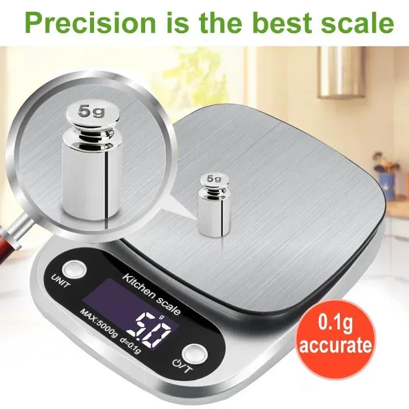 New Reliable, High-Precision Stainless Steel Baking Scale with LCD Display for Accurate and Consistent Measurements - Ensures Pe