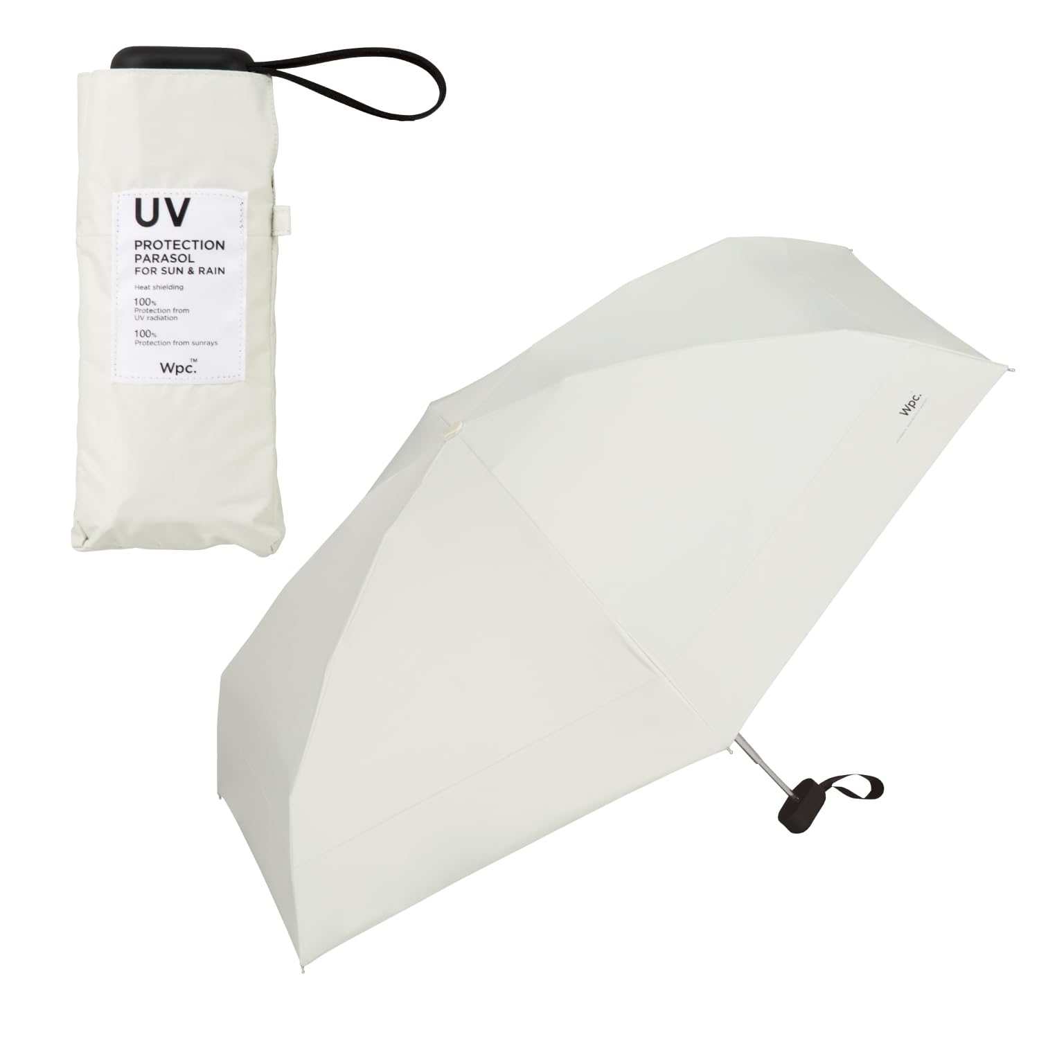 

Sunshade Tiny 53cm Light UV Heat Suitable for Rain or Folding Umbrella for Stylish for Commuting and [2025] Wpc. (EC Only) Off-White. 100% Blocking,