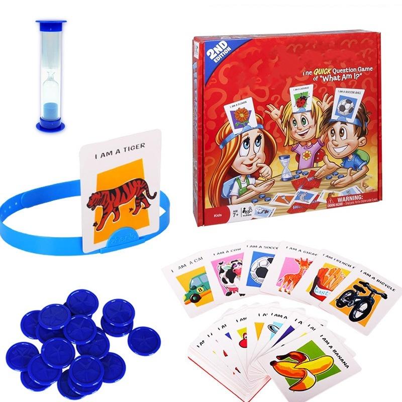 Jogo de Tabuleiro Educativo Engraçado Cartas Brinquedo Adivinhe Quem Sou Eu Jogo de Festa em Família Jogo de Tabuleiro Interativo Pai-Filho Brinquedo Presentes Crianças