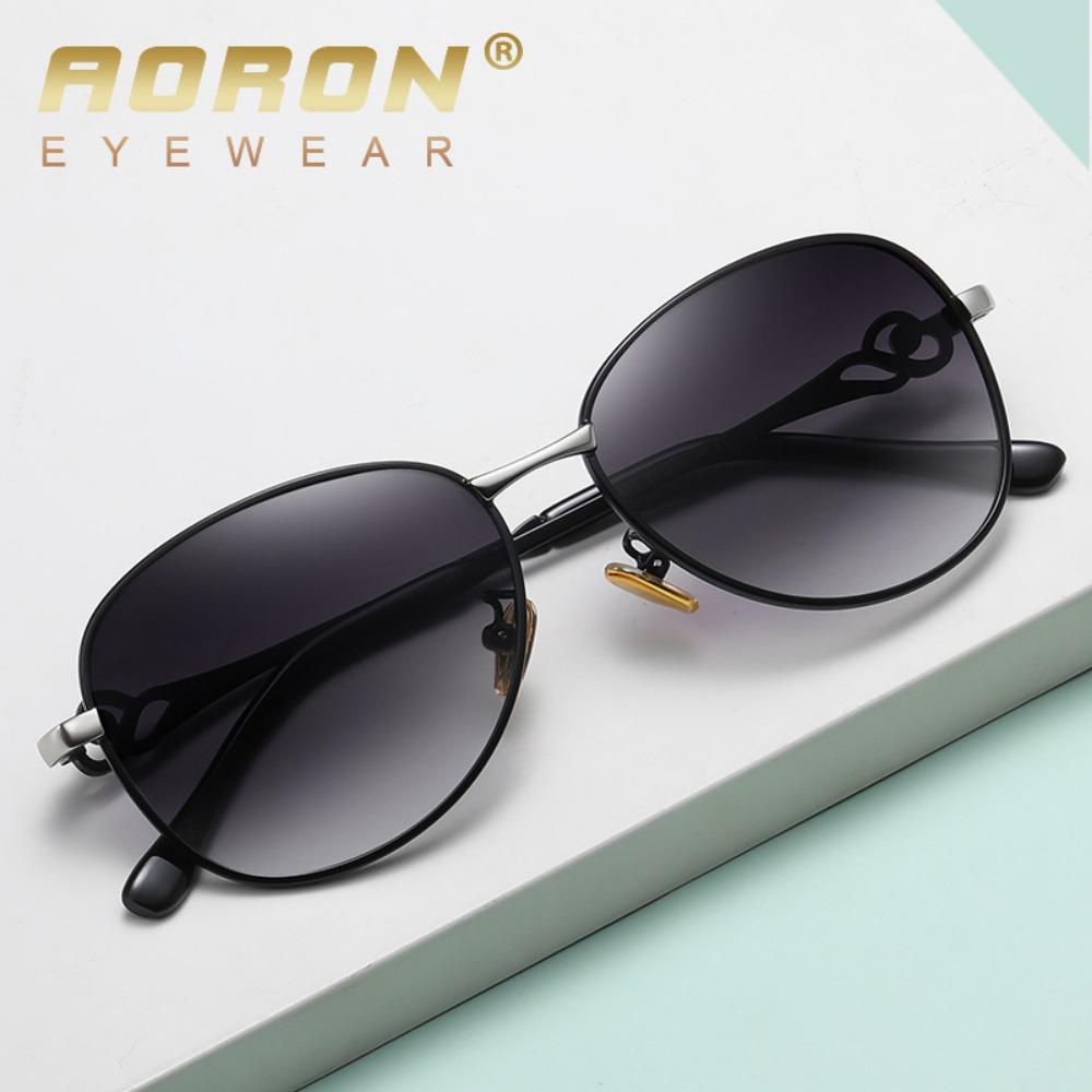 aoron Polarized Sunglasses European and American Two-color Sunglasses Women's Large-frame Sunglasses