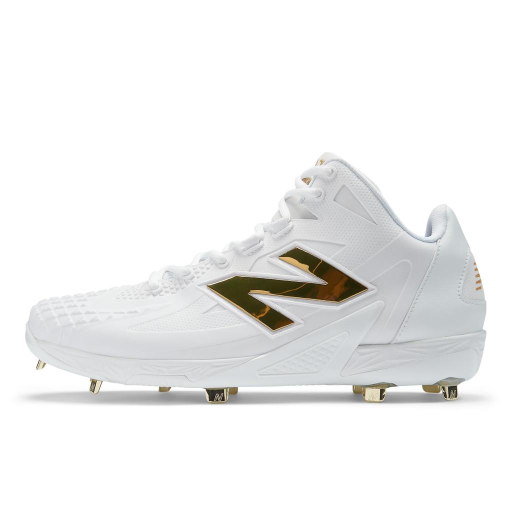Baseball Spikes Ohtani V1 MSHO Shohei Ohtani Gold Teeth WT1 Cm 2E [New Balance] Men's (WHITE) 25.0