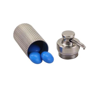 Travel Waterproof Silver Titanium Pill Tablet Box Case Holder Container Tool