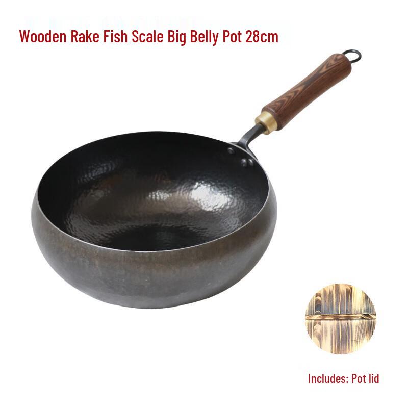 Triceratops Hand-Forged Wrought Iron Wok with Lid