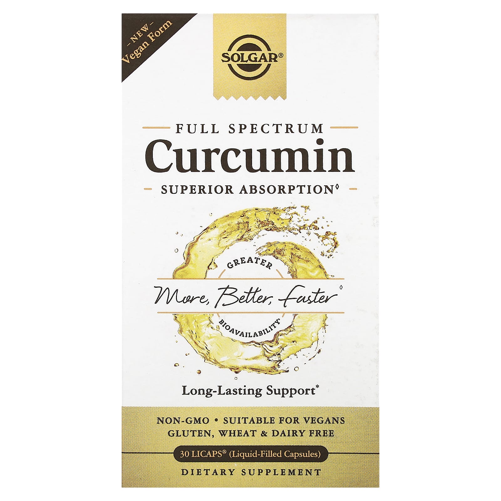 

Solgar, Full Spectrum Curcumin, LiCap 30 табл