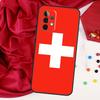 Switzerland Swiss Flag For Samsung Galaxy A26 A05 A06 A16 A54 A34 A14 A22 A32 A52 A55 A35 A15 A53 A13 A56 A36 Case