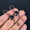 Black Spinel Earrings, Copper Electroformed Earrings Handmade Gemstone Jewelry, Gifts For Wife Brand New Earrings