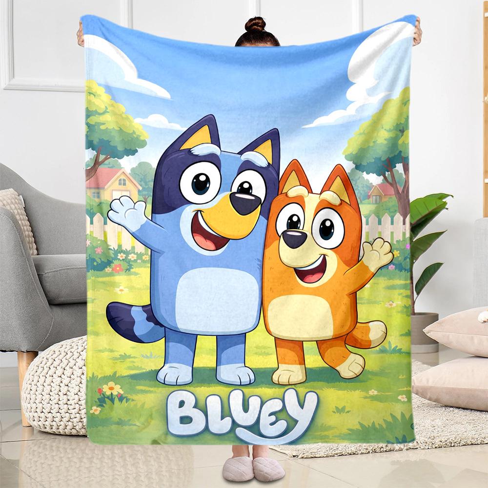 Bluey Friends Adventure Blanket Soft & Cozy Perfect for Picnics Office Bed for All Occasions Modern Style Unique Gift for Family and Friends Camping