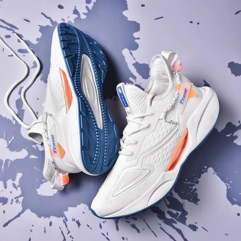 New Men's Shoes, Breathable Student Running Shoes, Korean Sneakers, Fashionable Platform Casual Shoes