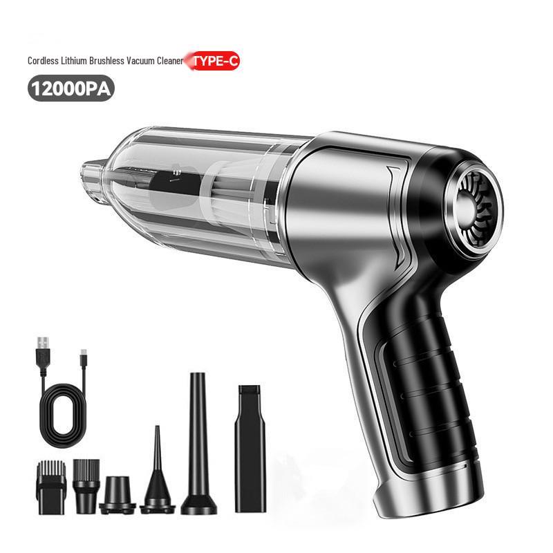 

Портативный ручной автомобильный пылесос двойного назначения с мощным всасыванием и функцией надувания для дома и автомобиля