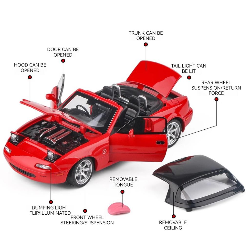 1/32 Mazda MX-5 Alloy Model Car, Multi-Purpose Gift Item, Decorative Home Accessory, and Fun Children's Toy