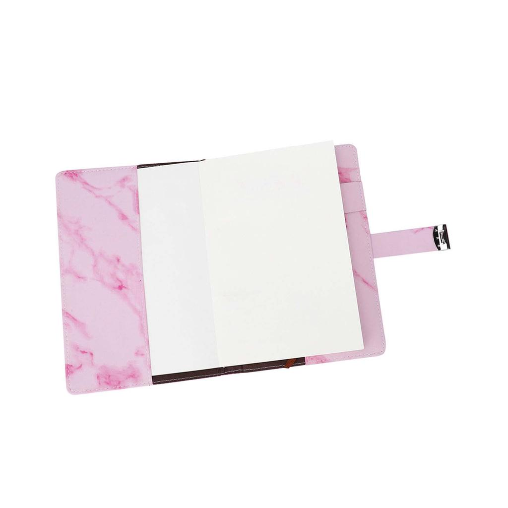 A5 Note Book PU Leather Cover Password Lock Notepad Diary Book Office School Supplies