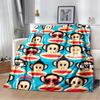 P-Paul Frank-k Flannel Portable Blanket for Children's Picnic in Living Room Bedroom Sofa Bed Ideal Birthday Gift