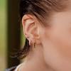[Worn by Jang Na-ra and Kwon Eun-bi] Gold Gradient Pave 925 Silver Ring Earrings E061-06G