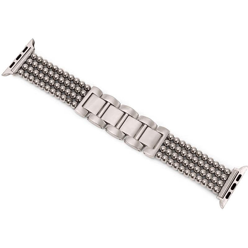 Watchband For Apple Watch Ultra2 Band Ultra 49mm 45mm 44mm 40mm 88 Stainless Steel Ball  Strap for Iwatch Series 9 8 7 6 5 4 Se 3 Bracelet