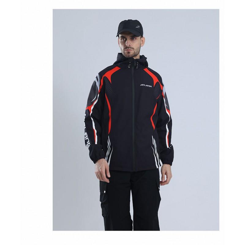 Men Women Waterproof Windproof Hooded Outdoor Jacket Winter Fleece Lined Hiking Cycling Fishing Coat