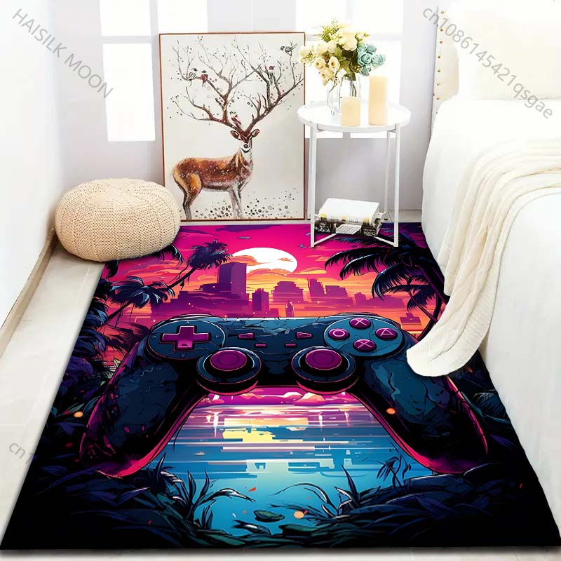 

15 Sizes Game Controllers Gamer Carpet for Living Room Home Decor Non-slip Floor Mat for Boys Room Modern Rug Washable Rugs 100*120cm