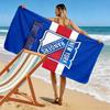 Name Custom New York Rangers Logo Print Beach Towel, Large Soft Quick Dry Towel for Beach Camping Swimming