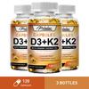Pslalae Vitamin D3 + K2 Capsules - Bone, Heart & Immune Health