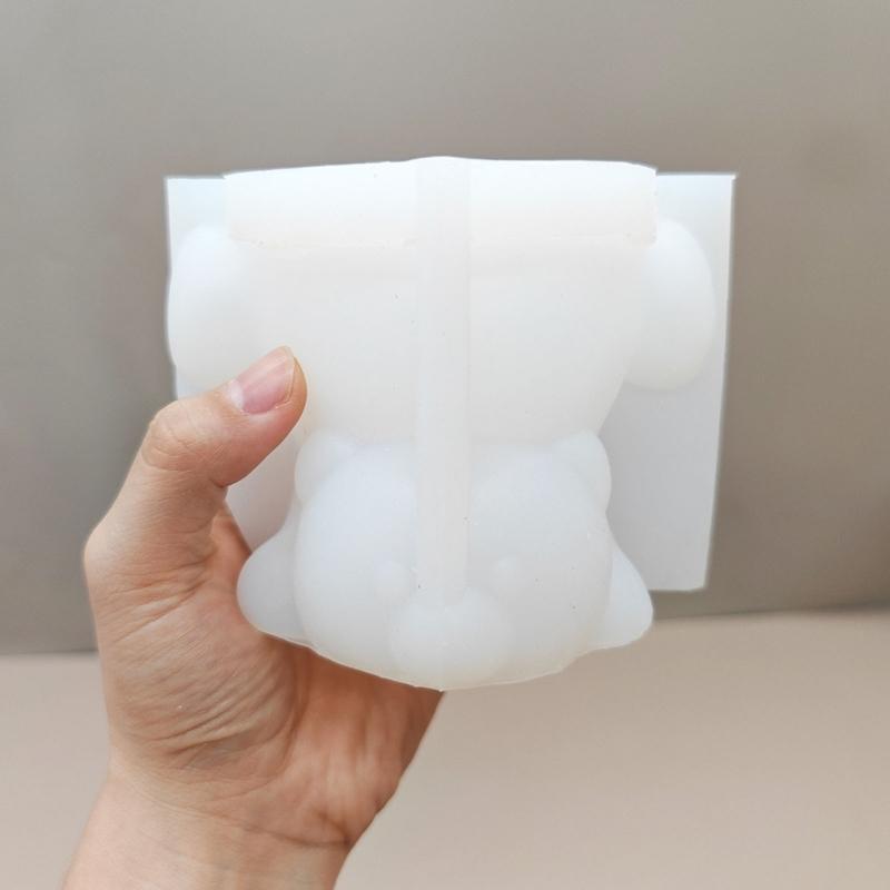 Bear Figurine Silicone Molds For Making Potted Planter Flower Vase Cement Craft Home Decoration Epoxy Resin Project