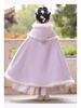 Girls' Winter Plush-Lined Hanfu Dress - Traditional Tang Suit Skirt for Autumn/Winter 2025 New Year
