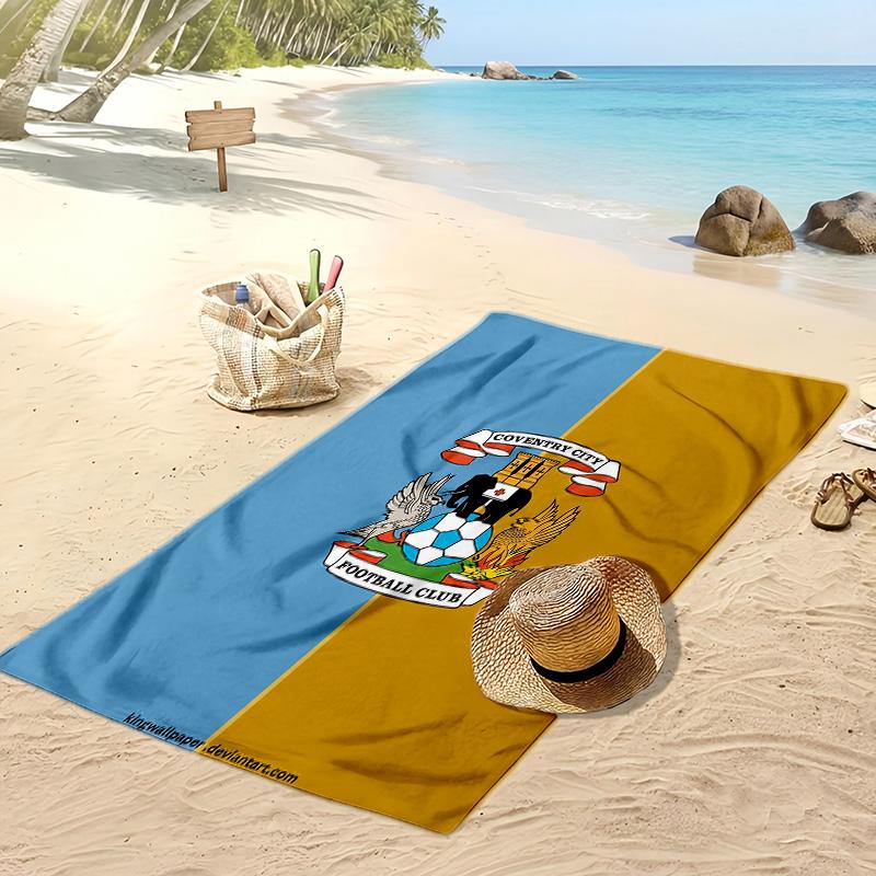 Asciugamano da Spiaggia Stampa Coventry City Football, Asciugamano Grande Morbido Asciugatura Rapida per Spiaggia Campeggio Nuoto