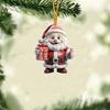Christmas Tree Pendant 2d Santa Claus Hanging Decoration Flat Christmas Decor Universal Christmas Acrylic Ornament For Festival