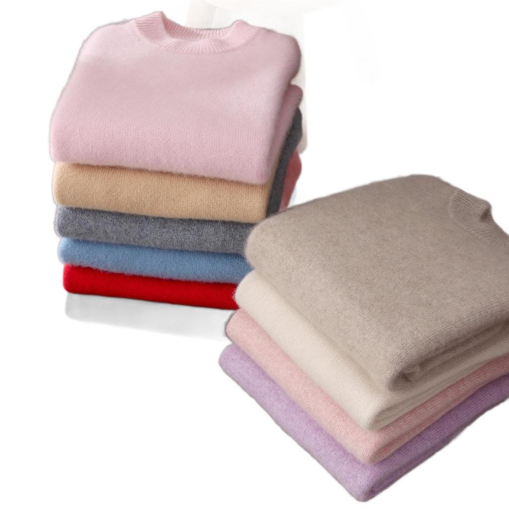 Premium Kids' Solid Color Wool Sweater - Boys' Thick Pullover & Girls' Cashmere Knit Base Layer