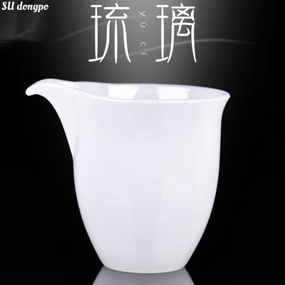 260ML White Jade Porcelain Fair Cup - Harmony Tea Dispenser Tea Sea Large Glass Glaze Chahai  Kungfu Tea Set Accessories