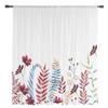 Thanksgiving Autumn Plants And Wild Flowers Sheer Curtains Home Window Opening Decor Voile Tulle Curtains For Living Room Bedroom Space Space