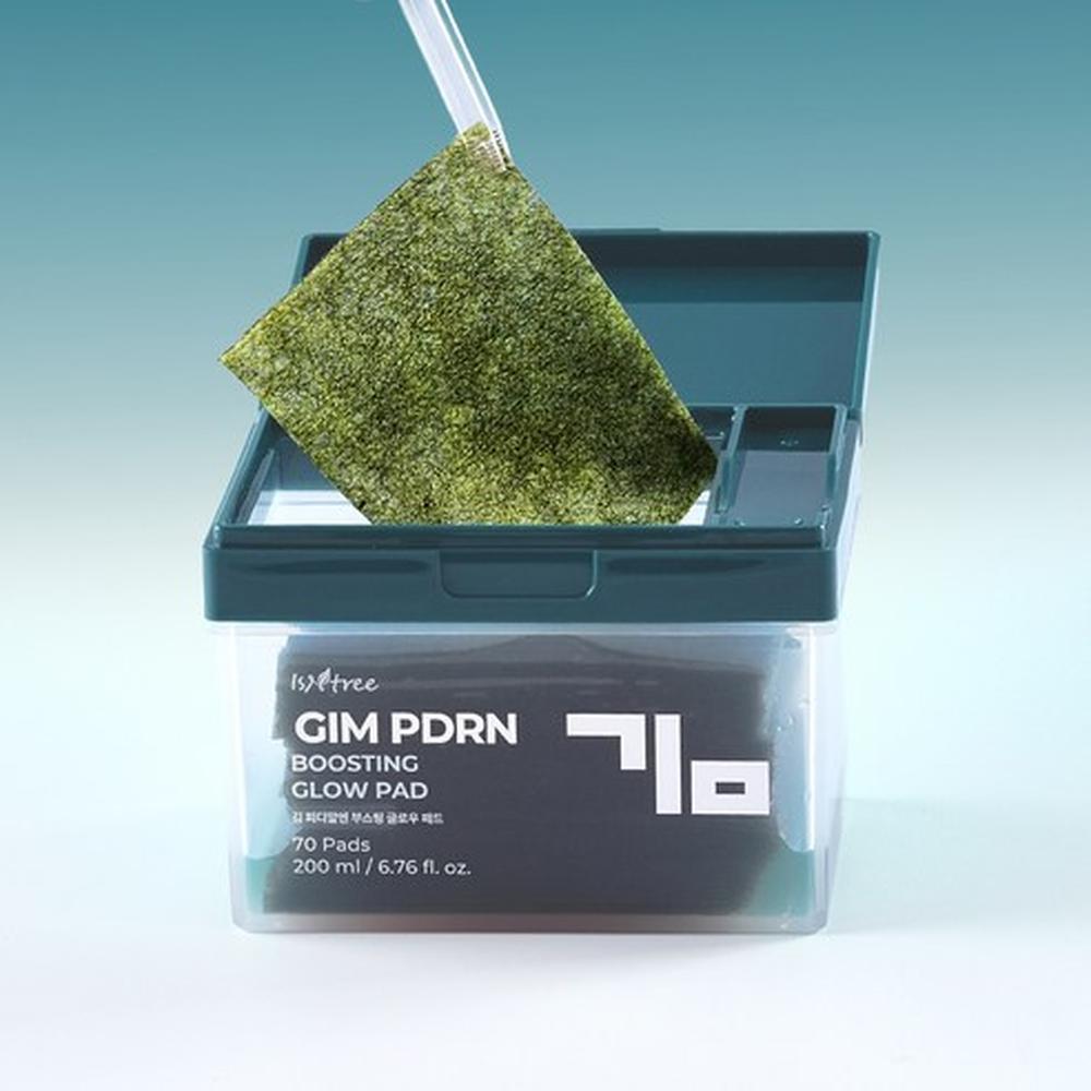 ISNTREE Gim PDRN Boosting Glow Pad 200 מ"ל 70 יחידות - פד זוהר בוסט הידרציה, קוריאני