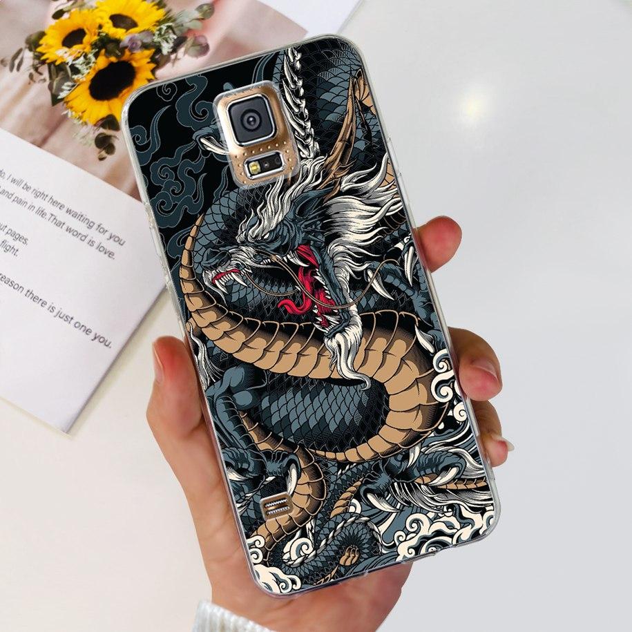 For Samsung Galaxy S5 Case G900F G900I i9600 S 5 Back Cover Cool Painted Soft Silicone Clear Phone Case For Samsung S5 Neo Coque