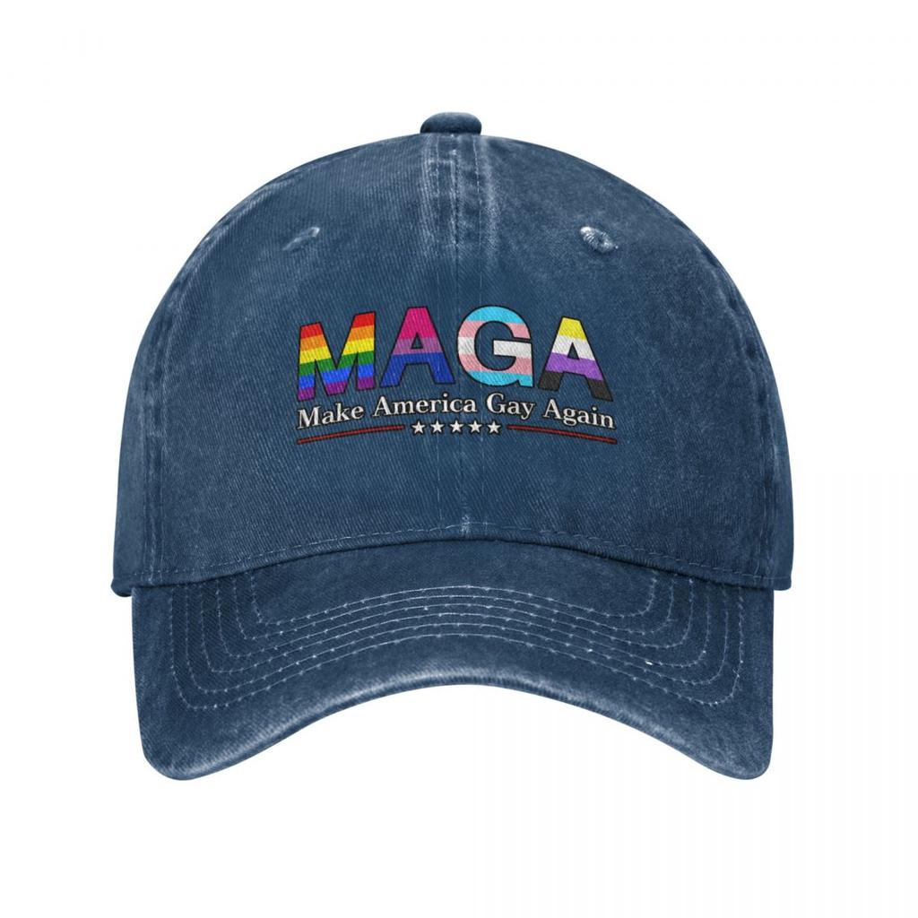 MAGA: Make America Gay Again W/ Black Outline Baseball Cap Vintage Hiking Hat Men Luxury Brand Women's