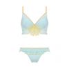 AMOSTYLE BY Triumph Decollete Beauty Bra Panty Playful M007 Size C70M & Set, Ribbon, (Blue),