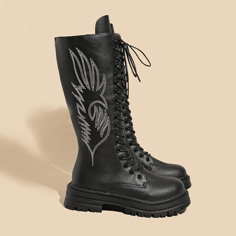 Fashion 2025 Fall/Winter New Inside Heightened High Boots Women's Knee-Free Platform High Boots