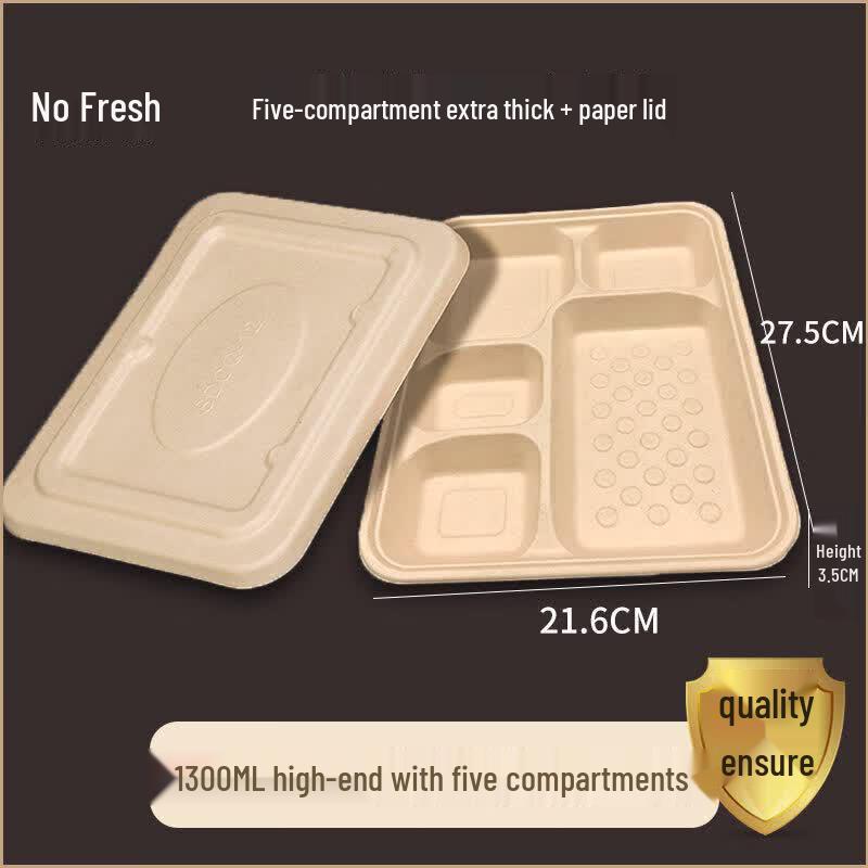 Qiwei Biodegradable 4-Compartment Pulp Meal Box