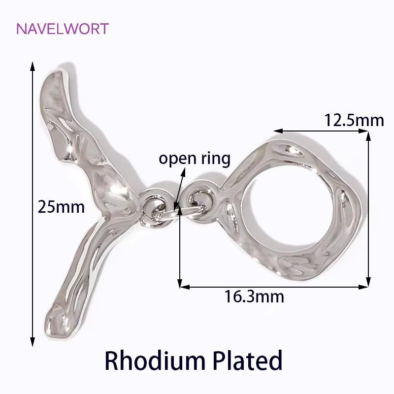 

18K Gold Plated Brass Irregular OT Clasp Toggle Clasps For Jewelry Making,Connectors For Jewelry,Accessories For Jewelry 2 pieces